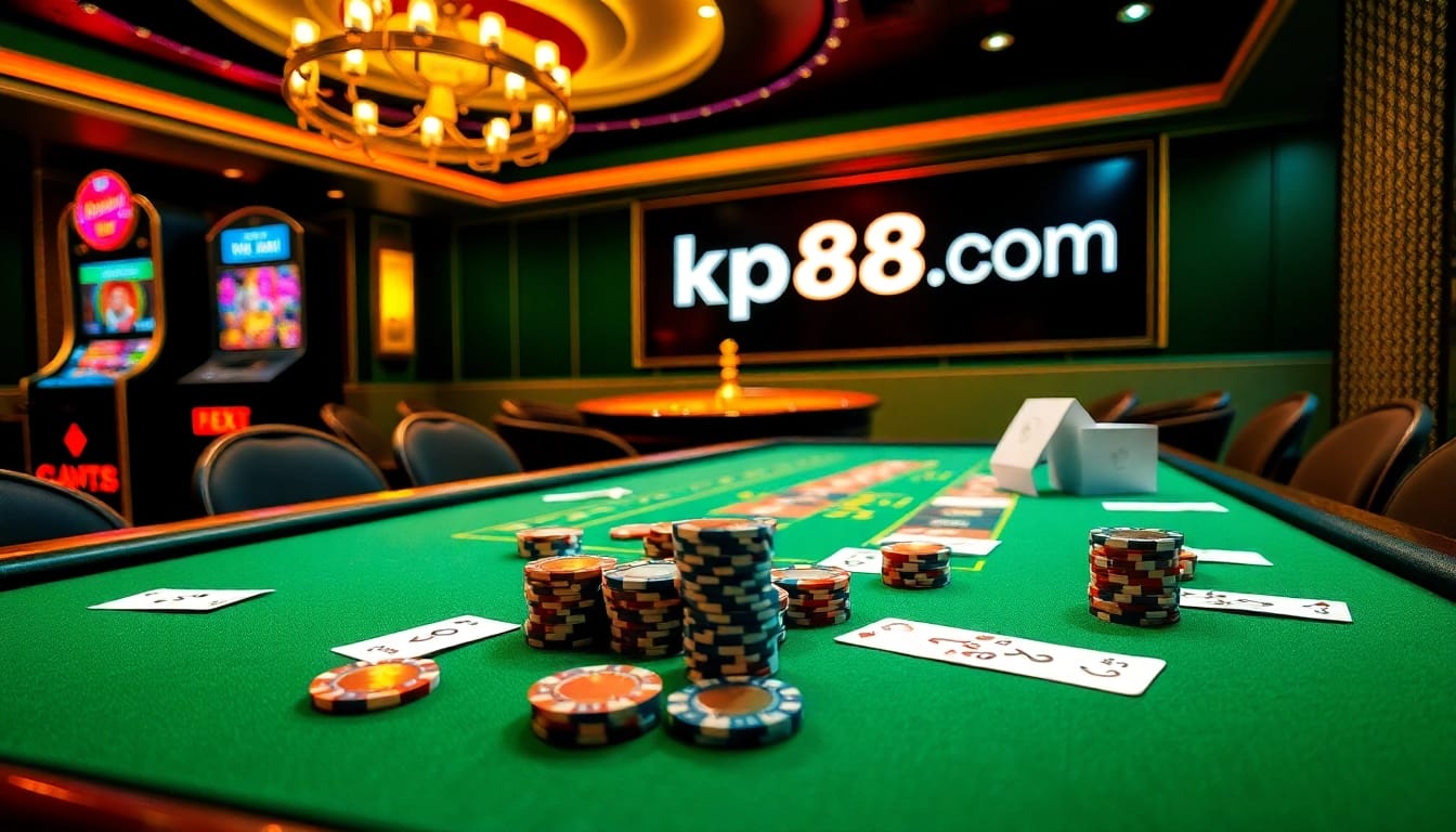 Experience high-stakes excitement with kp88 com at an elegant casino game table