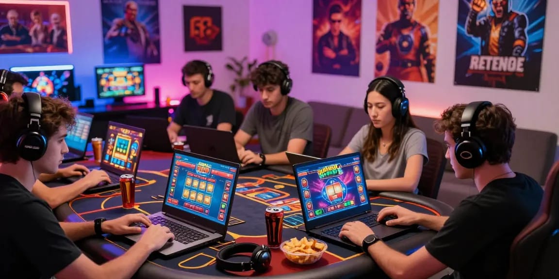 Players enjoying diverse games on 68gamebai platform, showcasing vibrant gaming atmosphere.