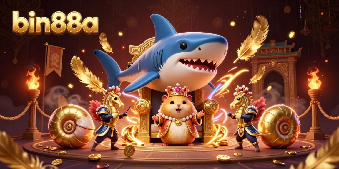 Experience thrilling gaming at bin88a with unique characters in an underwater casino fantasy.
