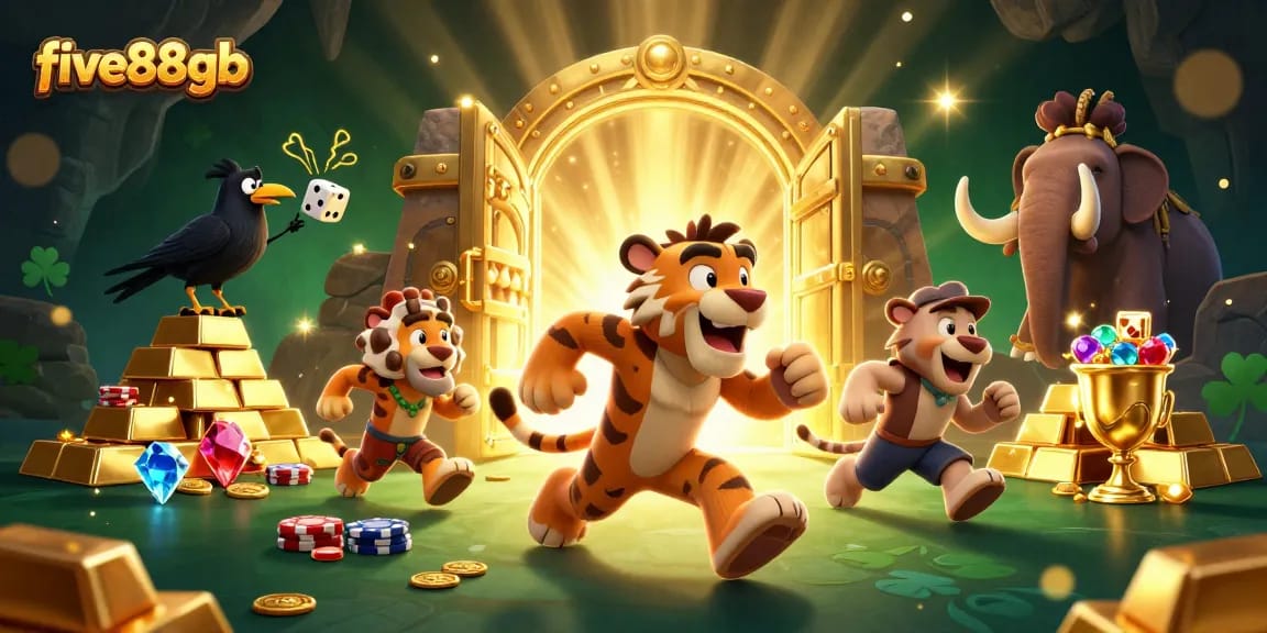 Experience thrilling gameplay at five88gb with vibrant treasures in a lively casino atmosphere.