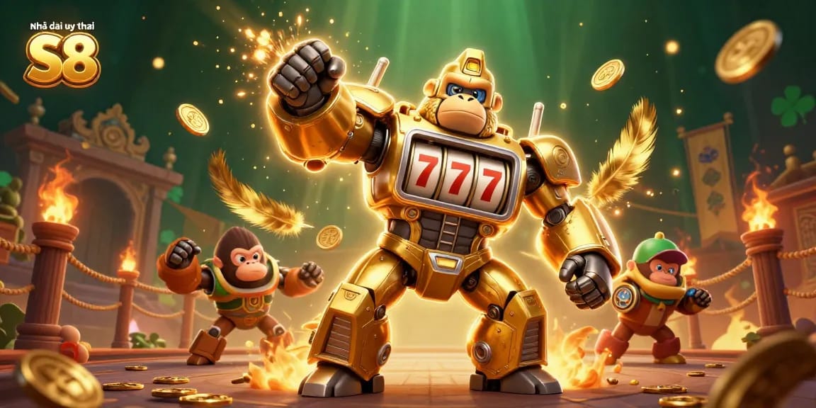 Experience the excitement of Nhà cái uy tín S8 with dynamic jackpot winning action and vibrant casino elements.