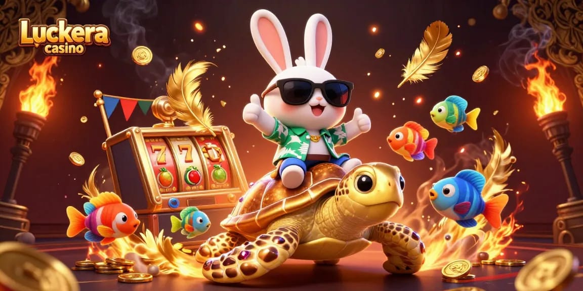 Engage in thrilling gameplay at Luckera casino with lively characters and dynamic slot machines.