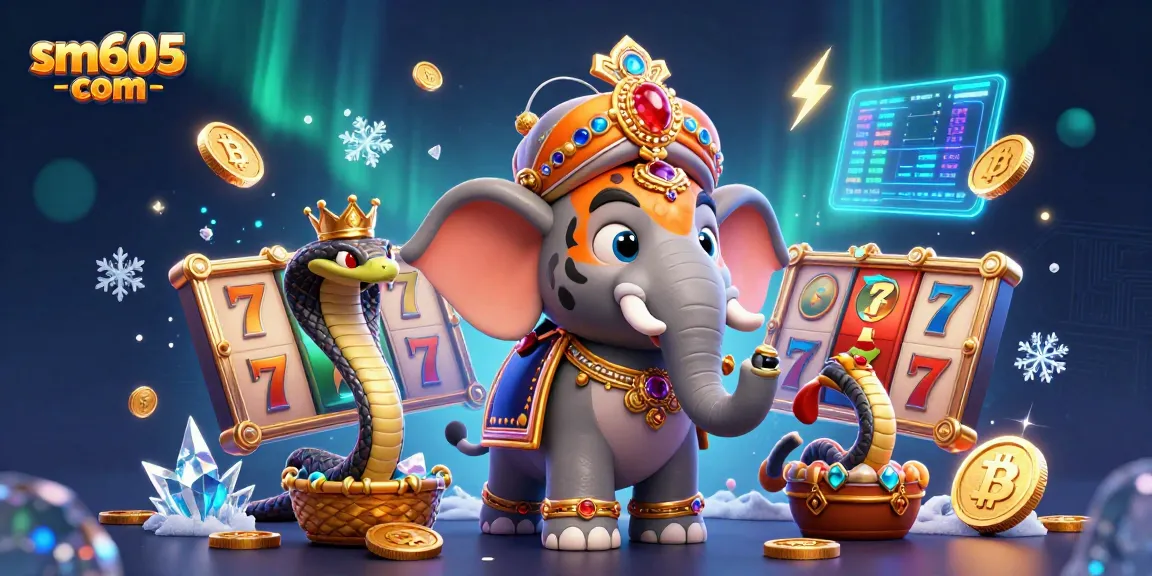 Rasakan aksi slot yang mendebarkan di sm605 com dengan harimau dan gajah kartun yang megah di latar yang eksotis.