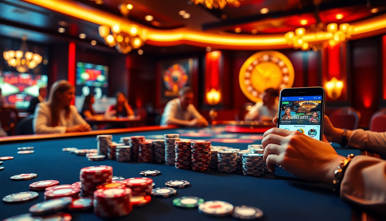Experience high-stakes action at https://f1686s.com/ with vibrant casino tables and engaged players.