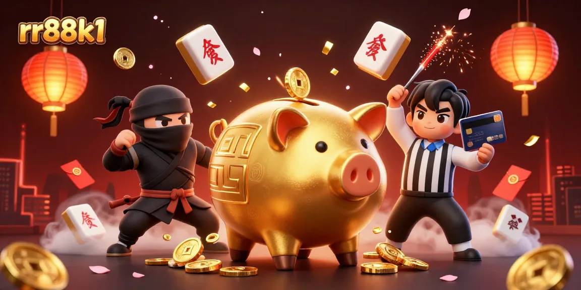 Experience thrilling moments at rr88k1 with vibrant characters and golden casino elements.