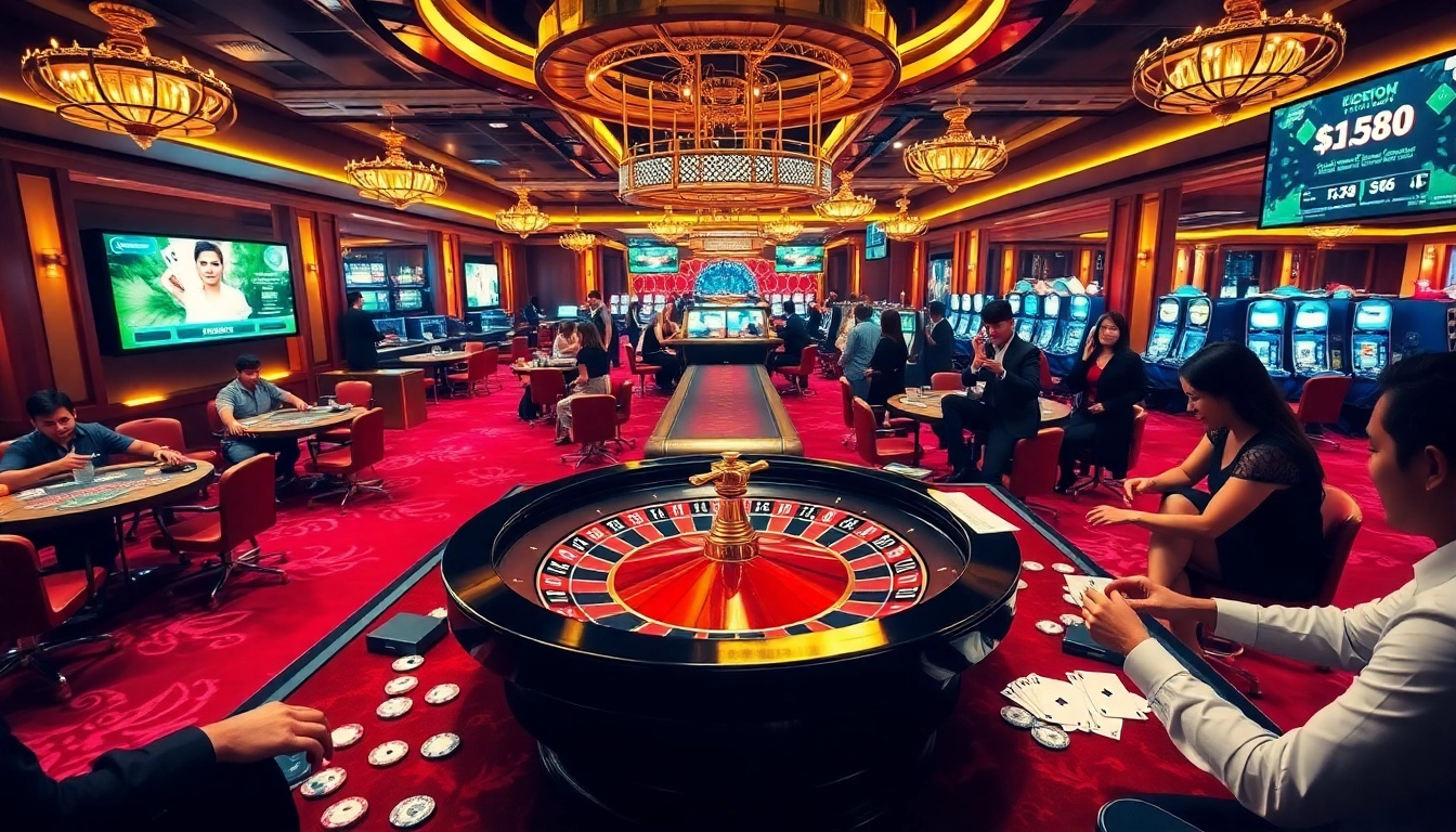Experience thrilling casino action at cm88 com with players engaging at the roulette wheel.