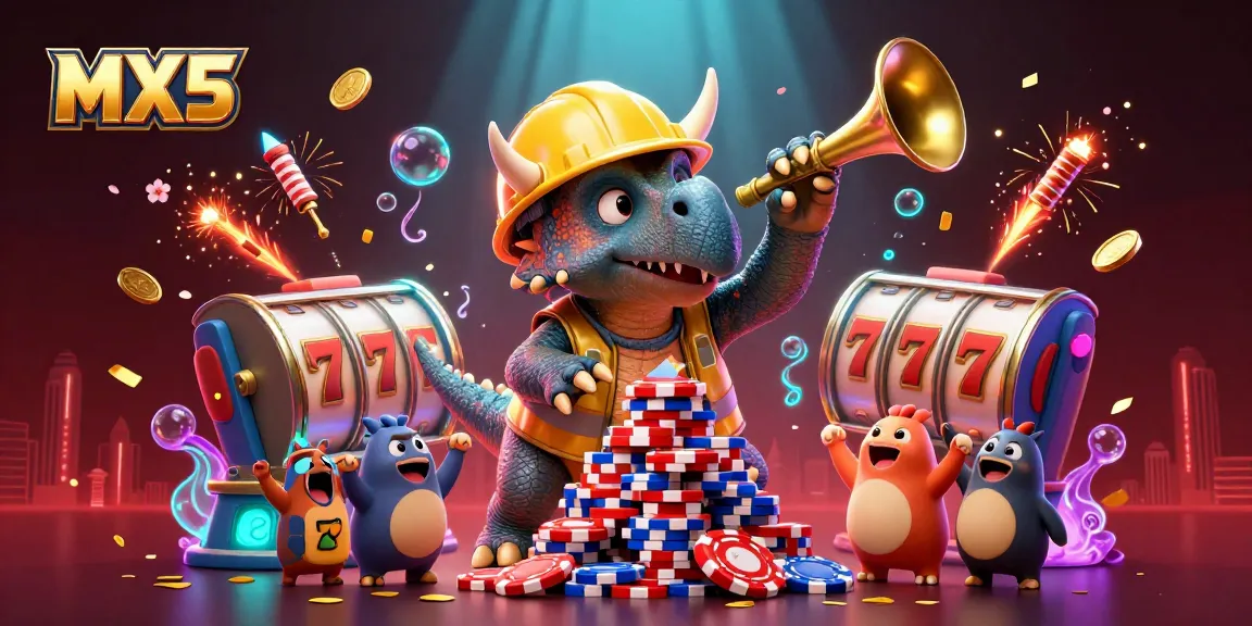 Celebrate your wins at MX5 with vibrant 3D casino scenes featuring dynamic gaming action.