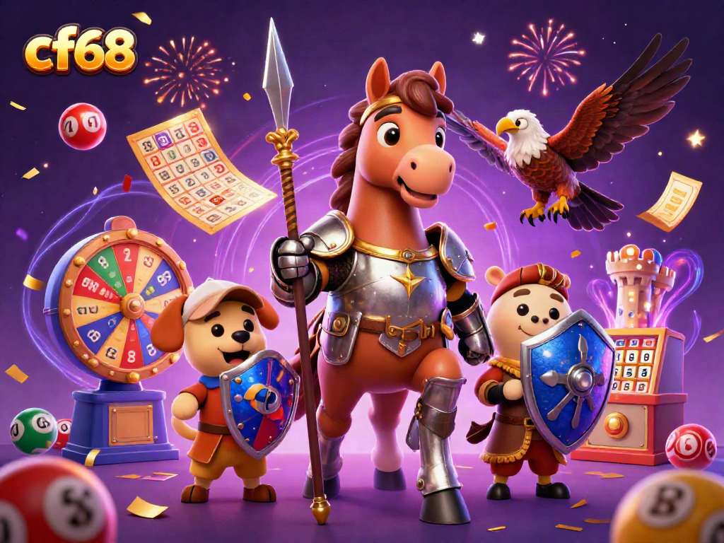 Engage in thrilling opportunities with cf68 amidst vibrant lottery balls and dynamic game elements.