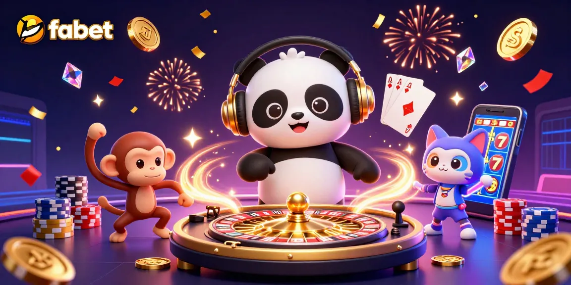 Experience thrilling gameplay at fabet with a vibrant 3D DJ panda and engaging casino elements.