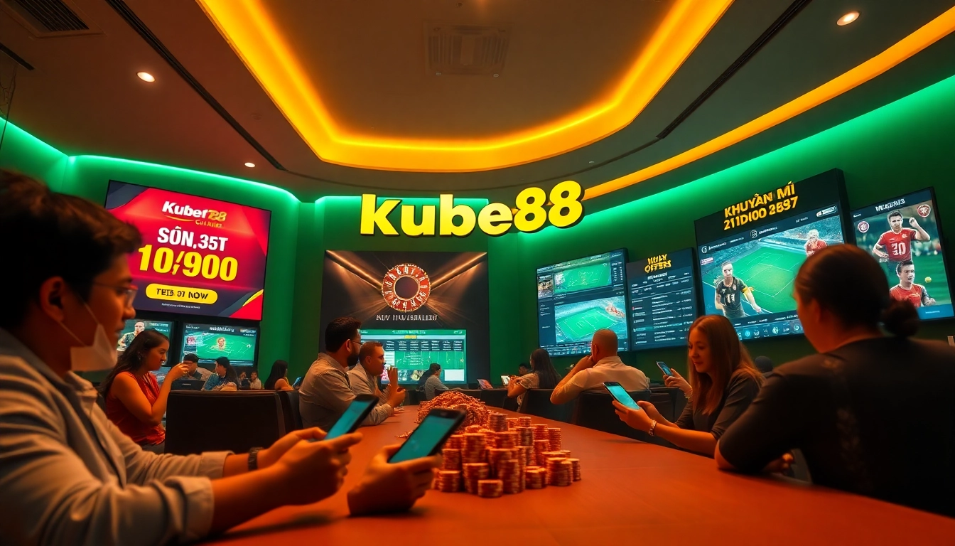 Khuyến Mãi Kubet88 – Ưu Đãi Vàng Dành Riêng Cho Thành Viên showcasing exciting promotions and a welcoming online gambling atmosphere.