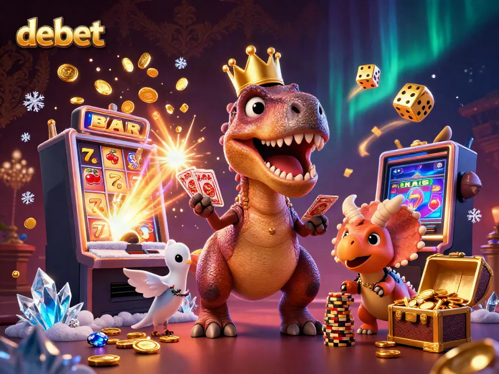 Experience exhilarating gameplay at Debet with dynamic casino elements and friendly characters.