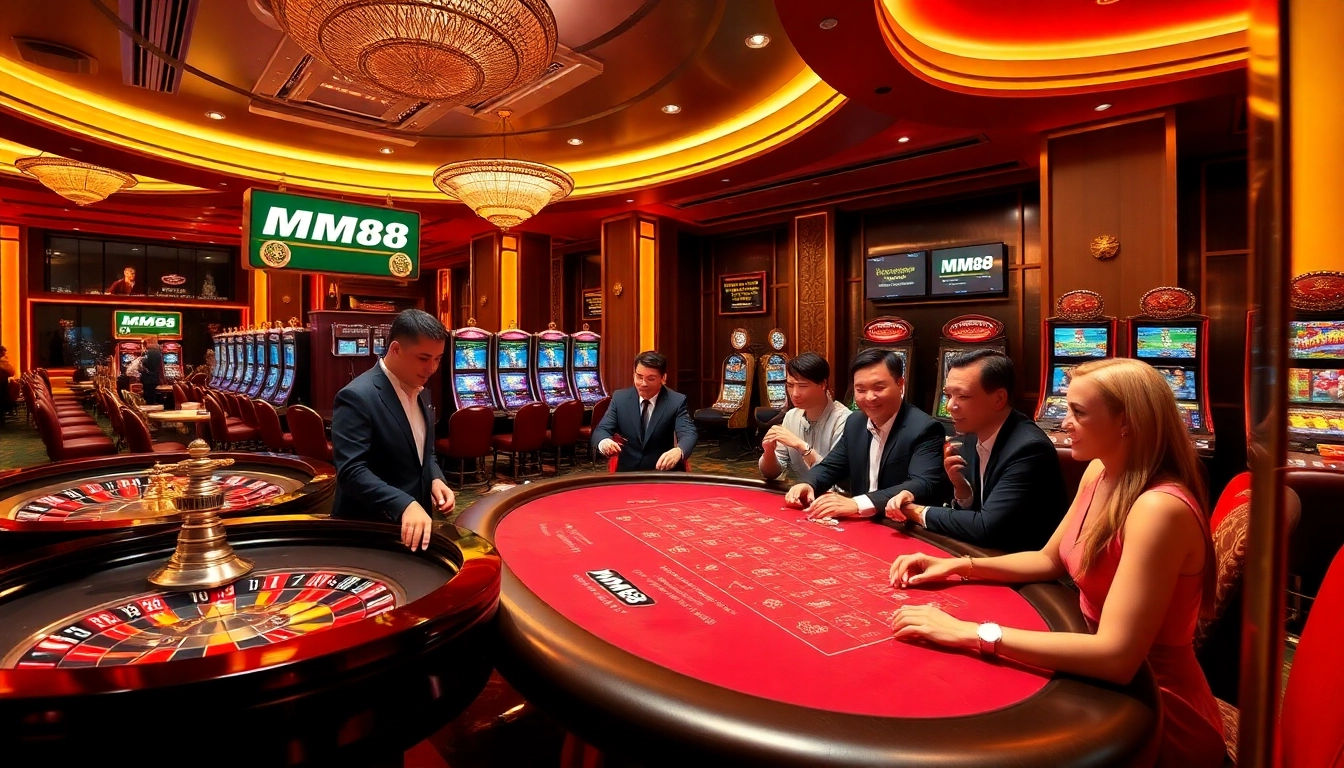 Experience the excitement of MM88 with vibrant casino tables and dedicated players.