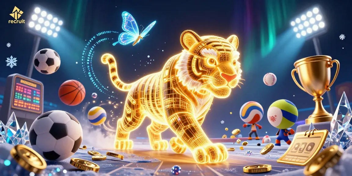 Recruit for gambling with strategies, explore animated tiger in neon casino landscape