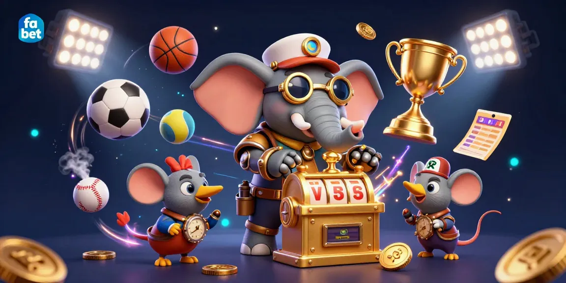 Experience thrilling sports betting with fa bet, featuring 3D graphics of an elephant engineer engaging in lively gambling.