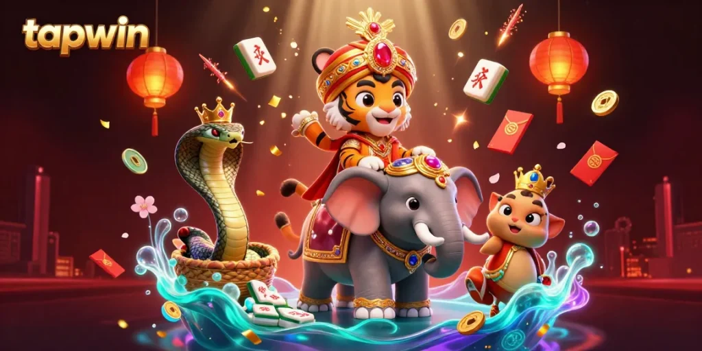 Engage with the thrilling tapwin experience, featuring a vibrant casino scene with rich game elements.