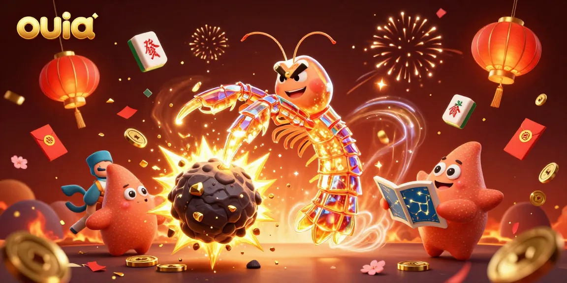 Experience the excitement of gambling with "ouia" in this vibrant 3D casino illustration featuring gold coins and fortune.