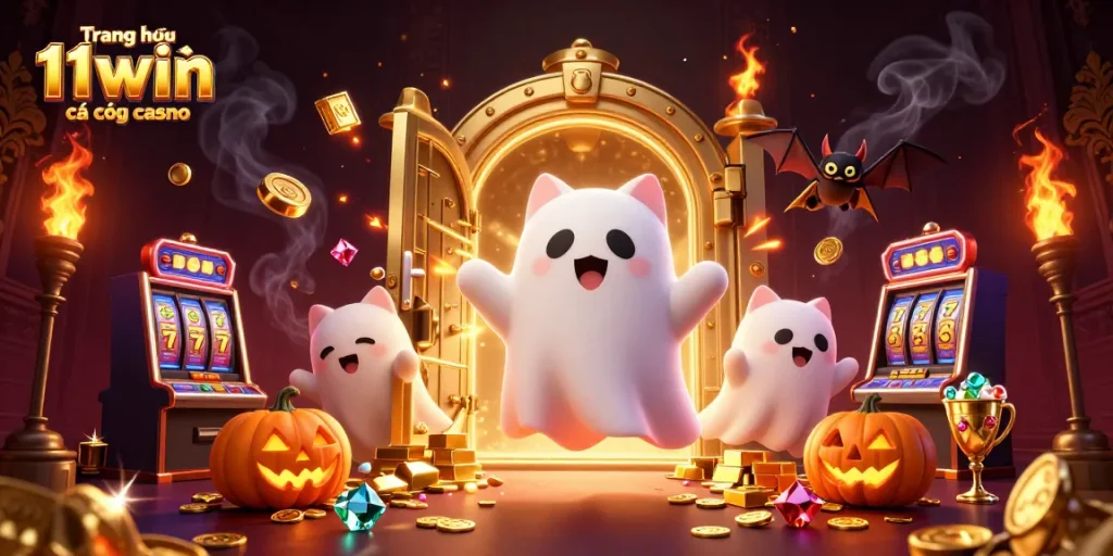 Experience thrilling gameplay at Trang chủ 11win cá cược casino with enchanting characters in a haunted casino.